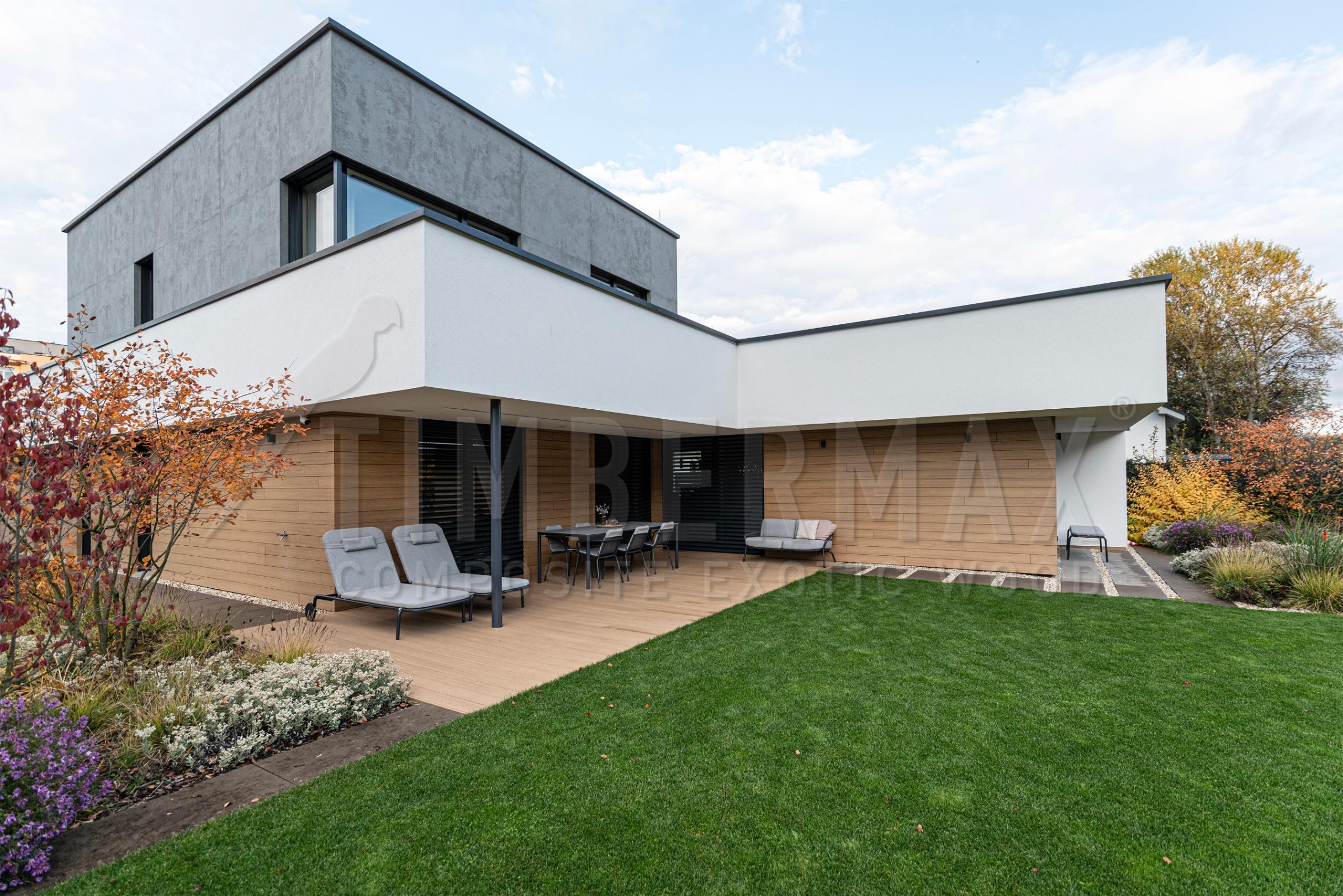 minimalistická architektura domu s odvětranou fasádou