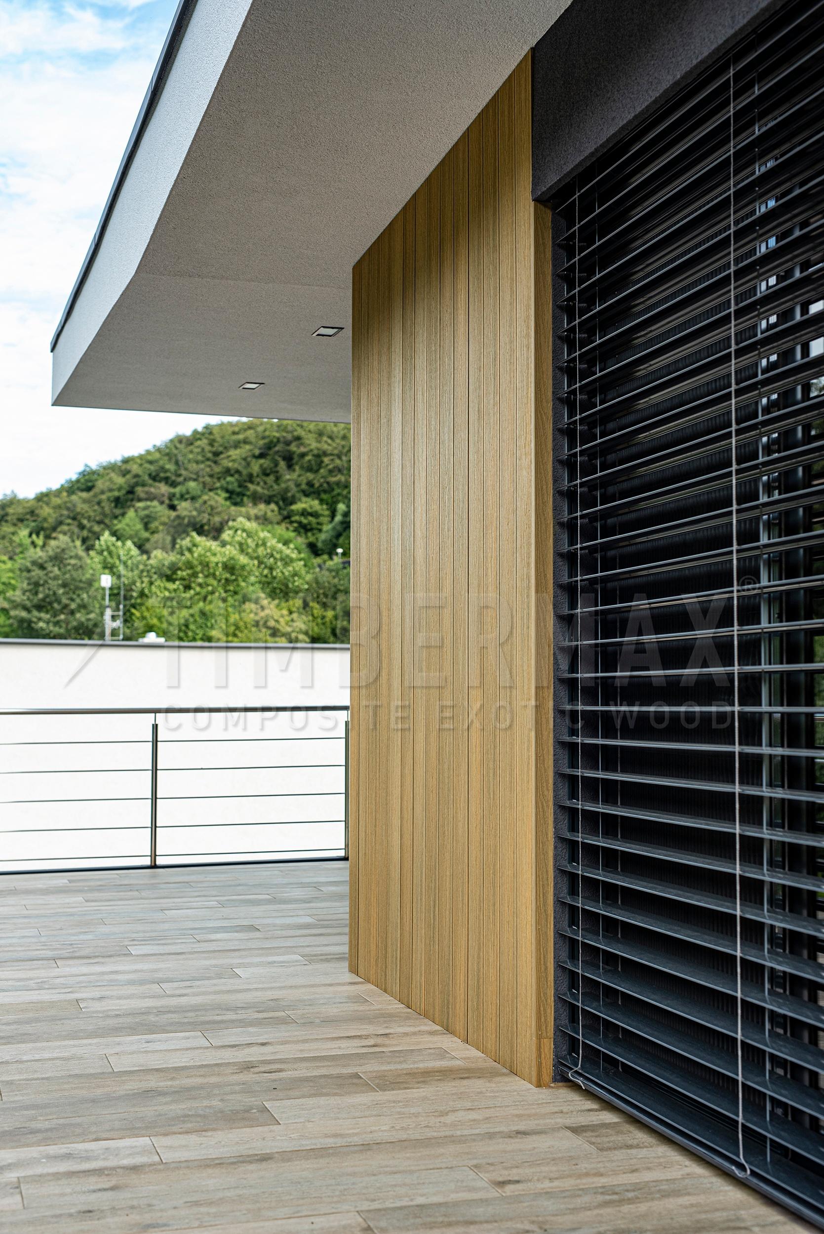 modern ventilated facade with composite panels for the facade