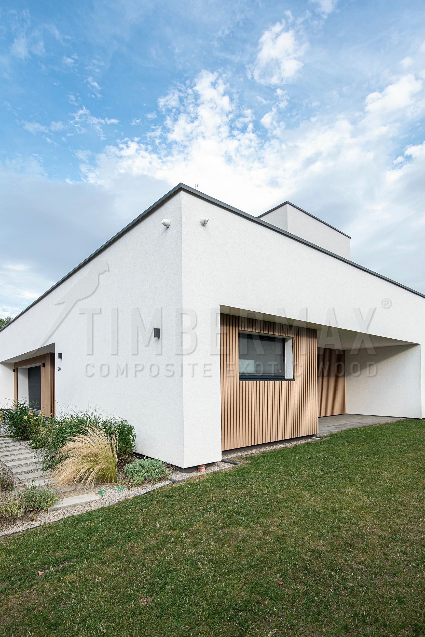 family house with a large slatted facade