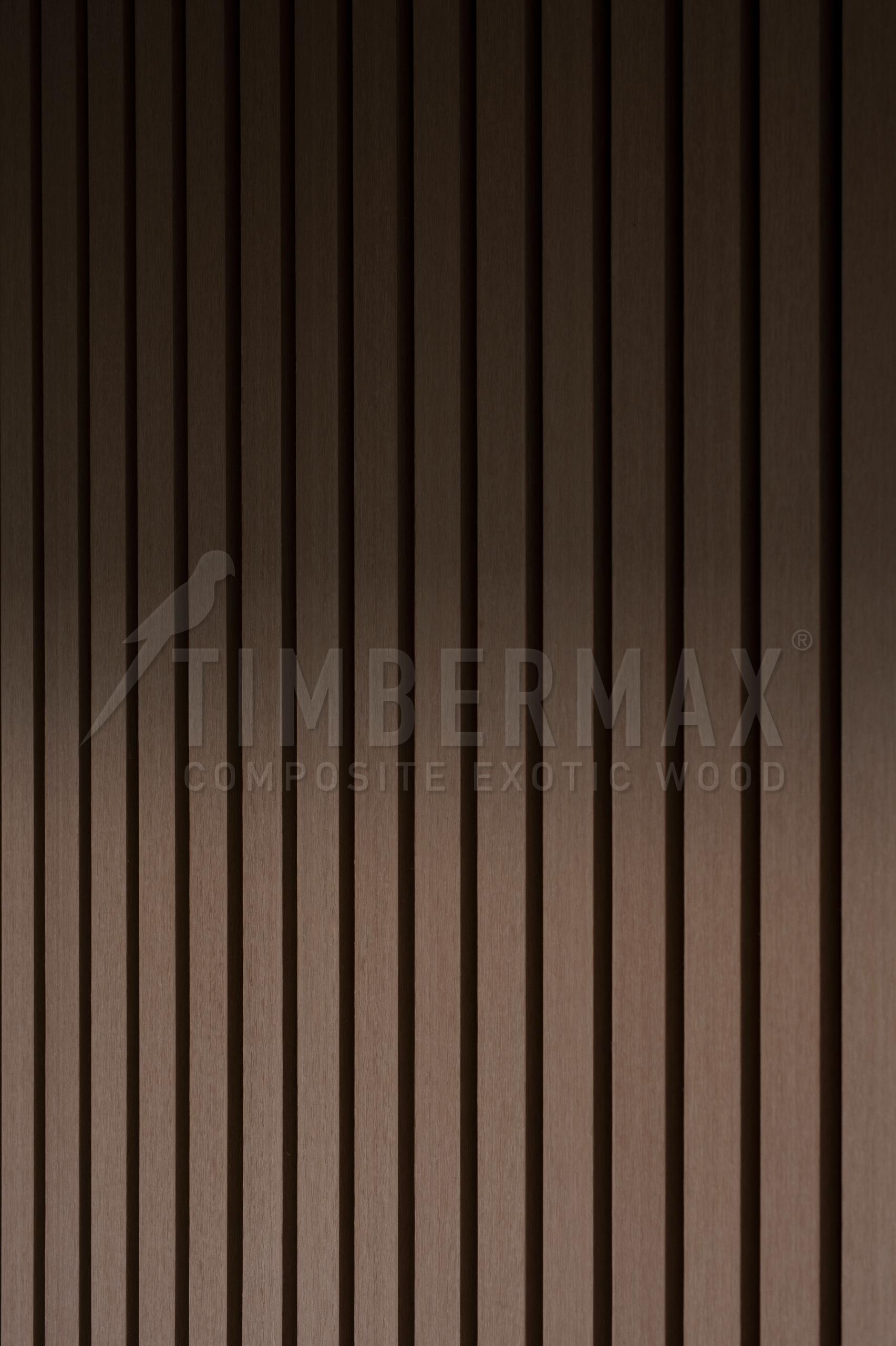 detail of the vertical sunshades made of composite boards on the facade
