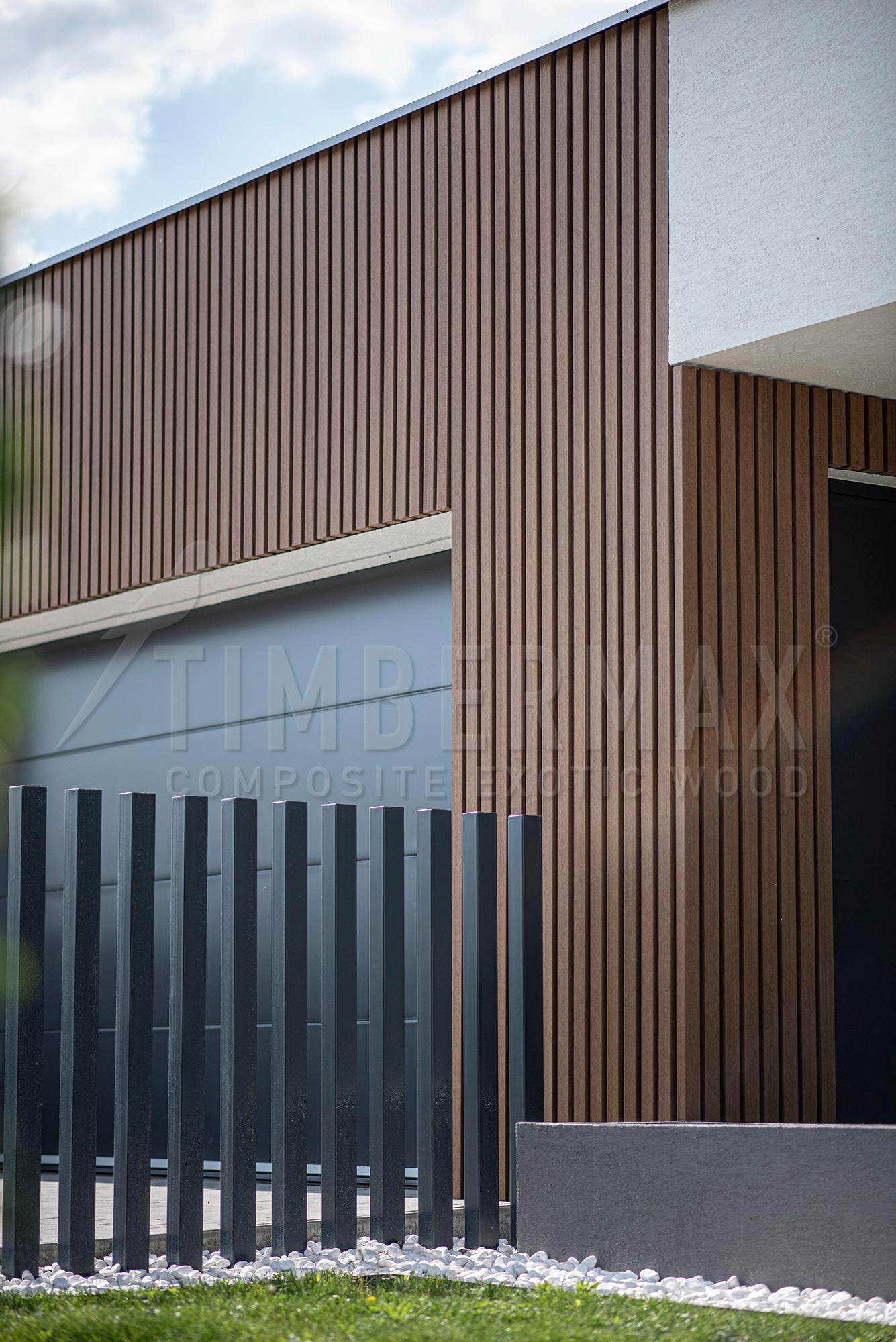 modern house with vertical slats on the facade slatted facade
