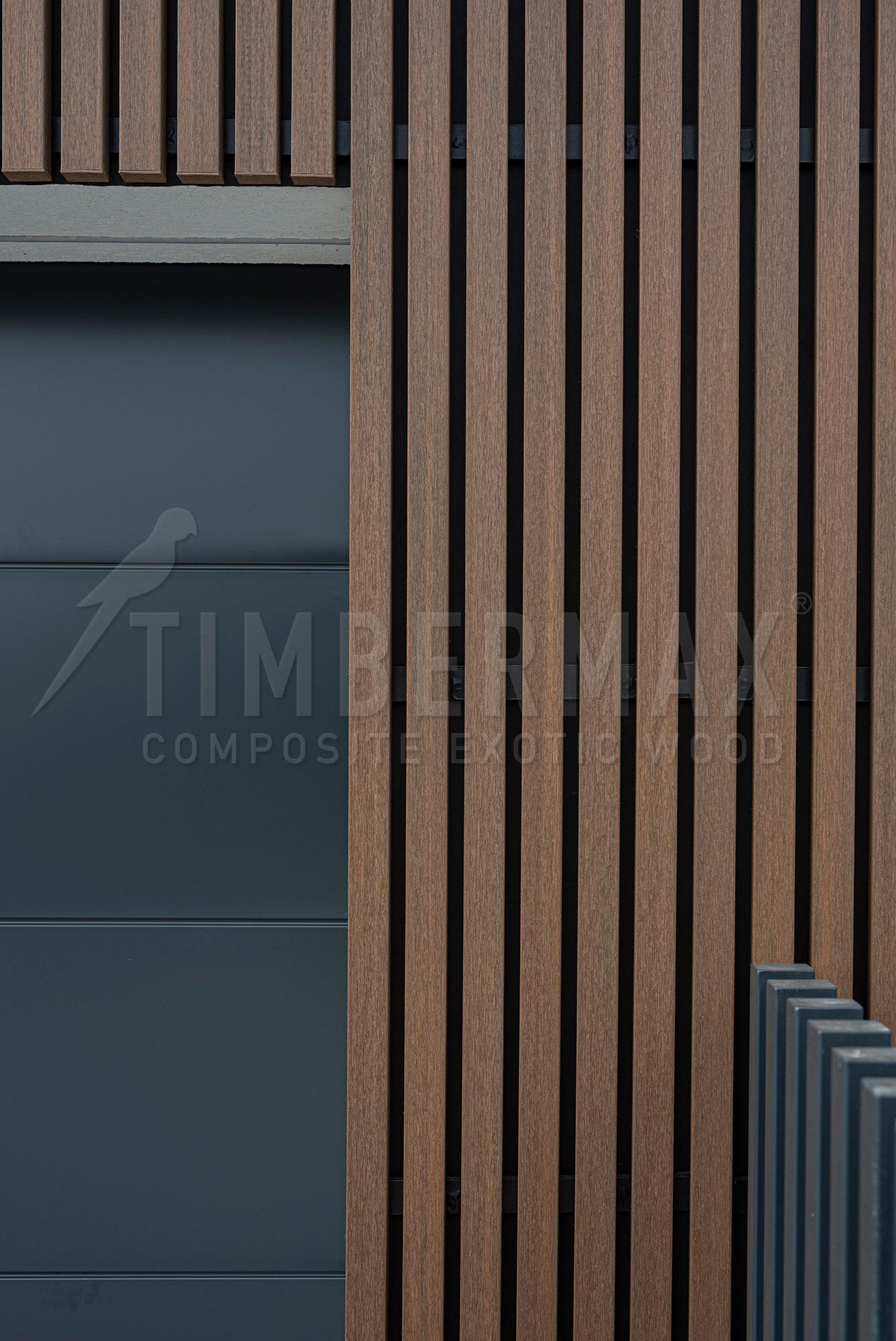 detail of vertical slats on the facade of the house facade cladding
