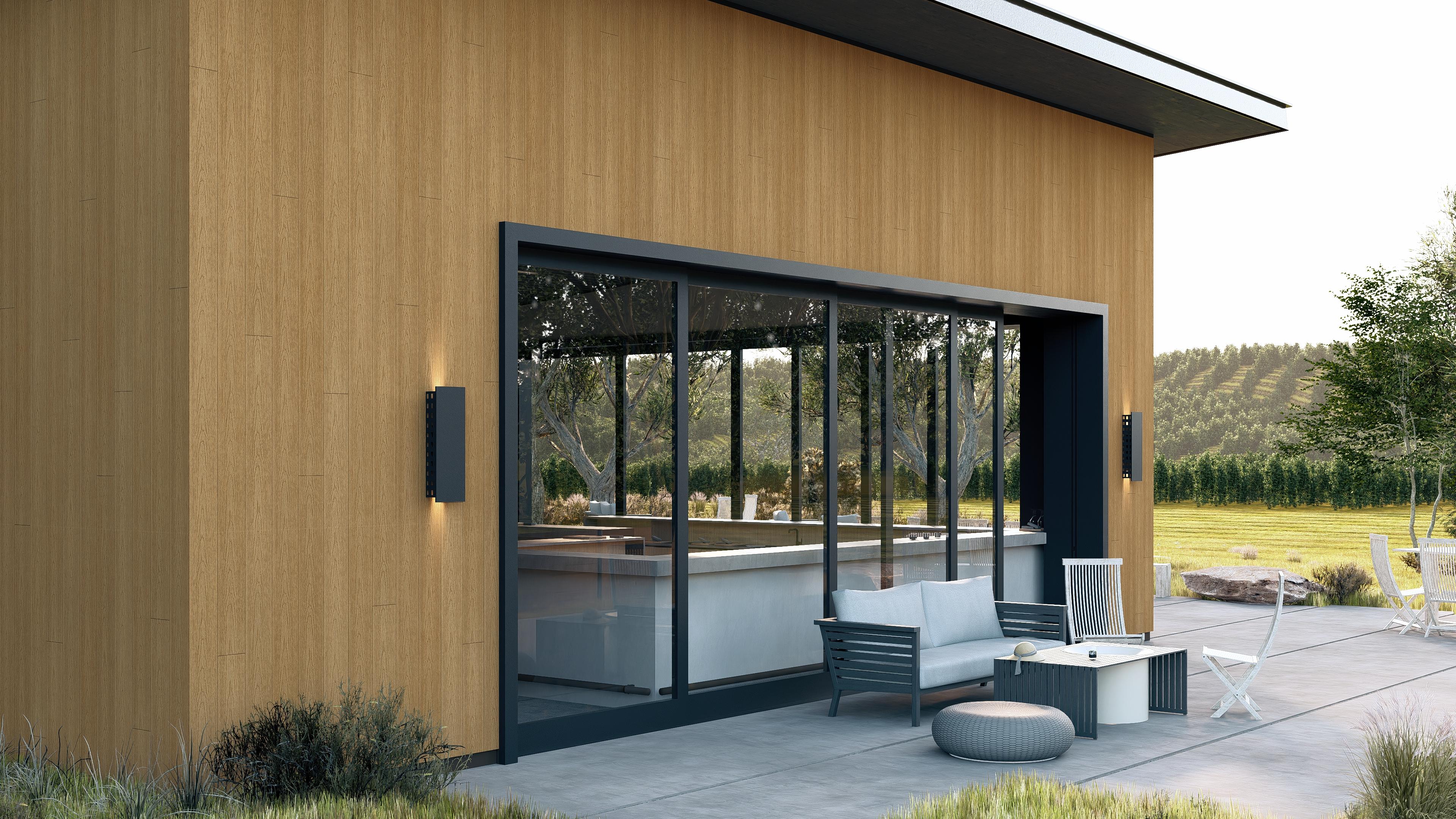 Exterior cladding visualisation – teak