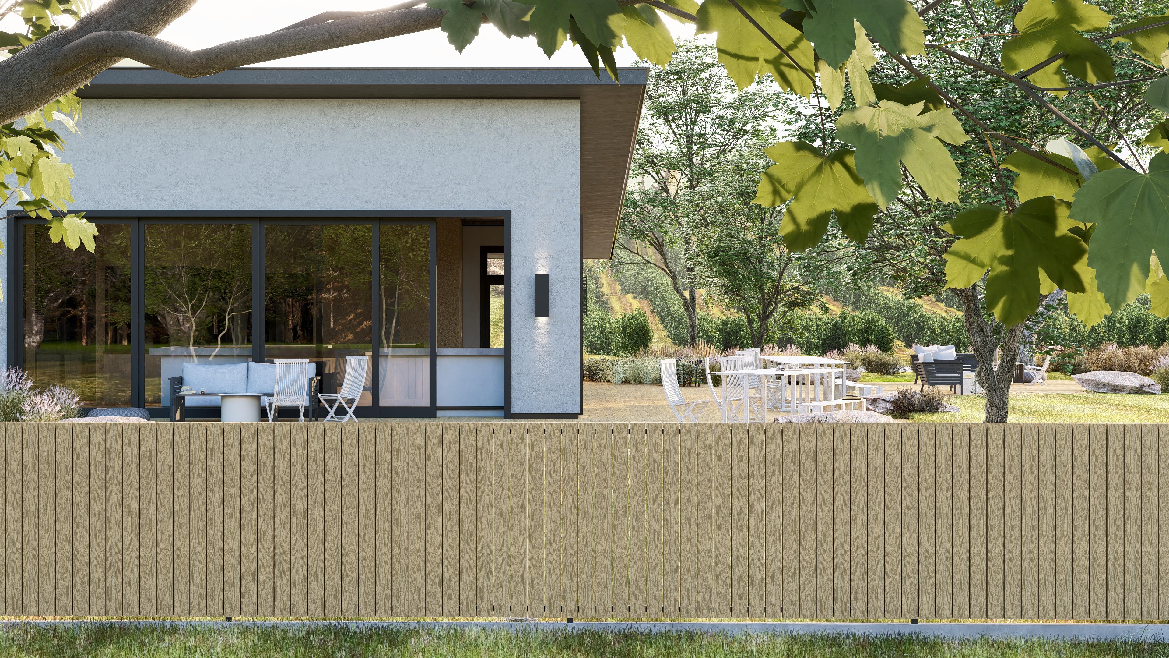 Fence-board visualisation – garapa
