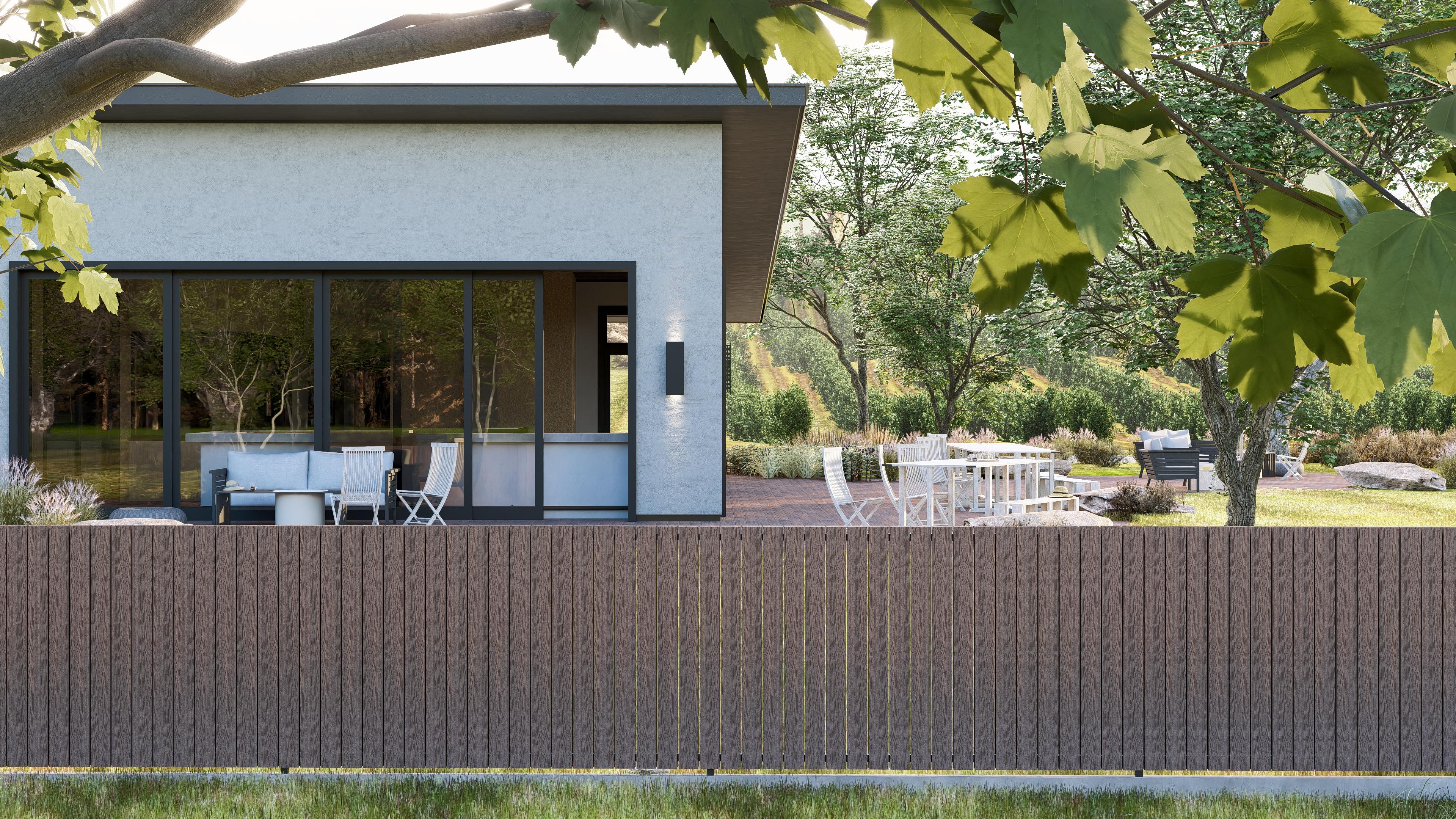Fence-board visualisation – wenge