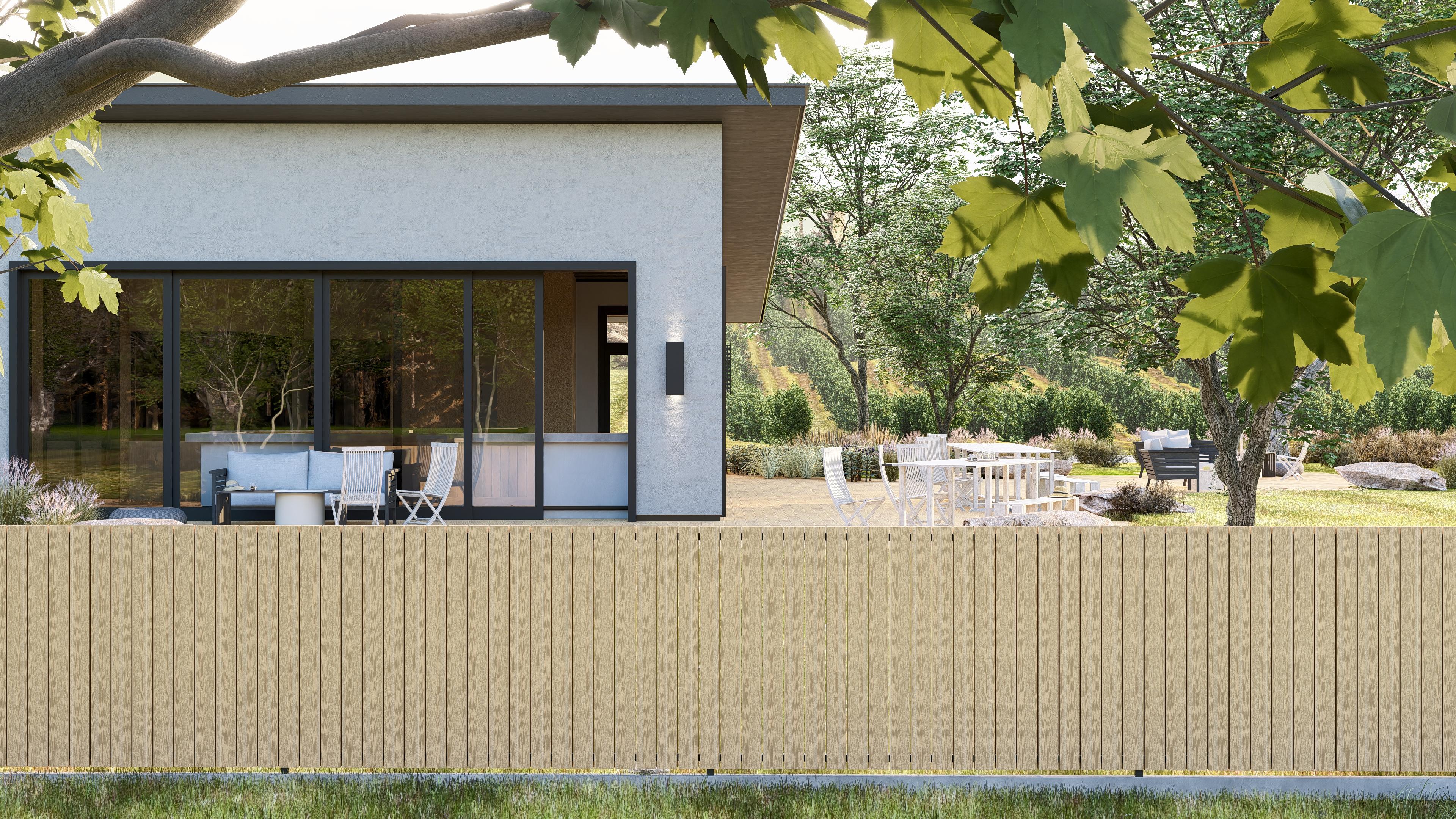 Fence-board visualisation – teak