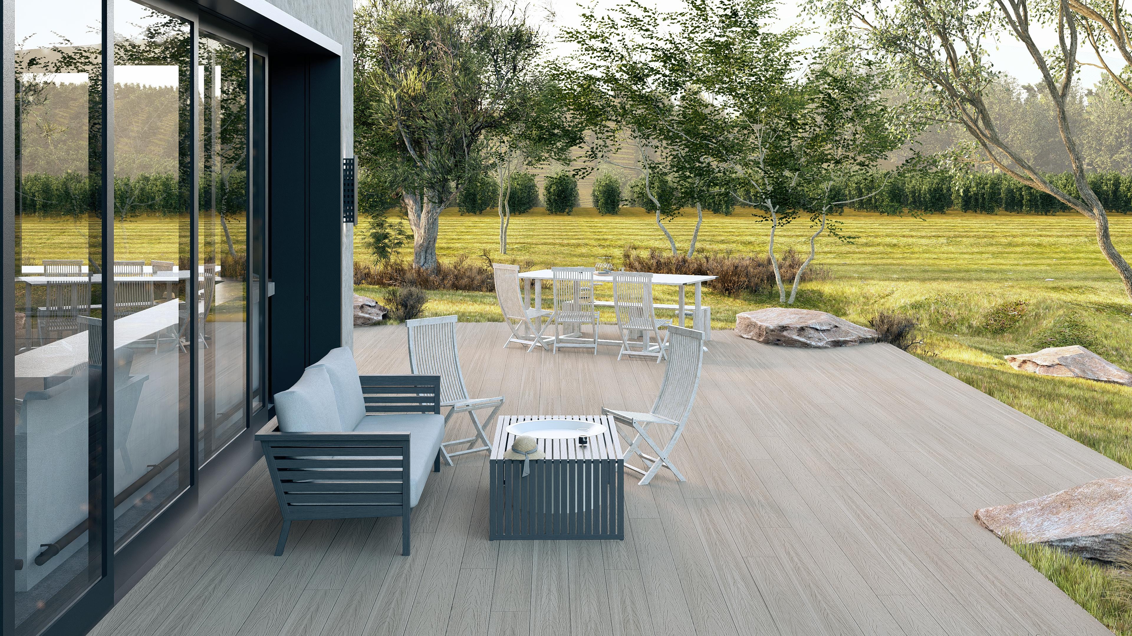 Visualizations of the slabs on the terrace – vintage