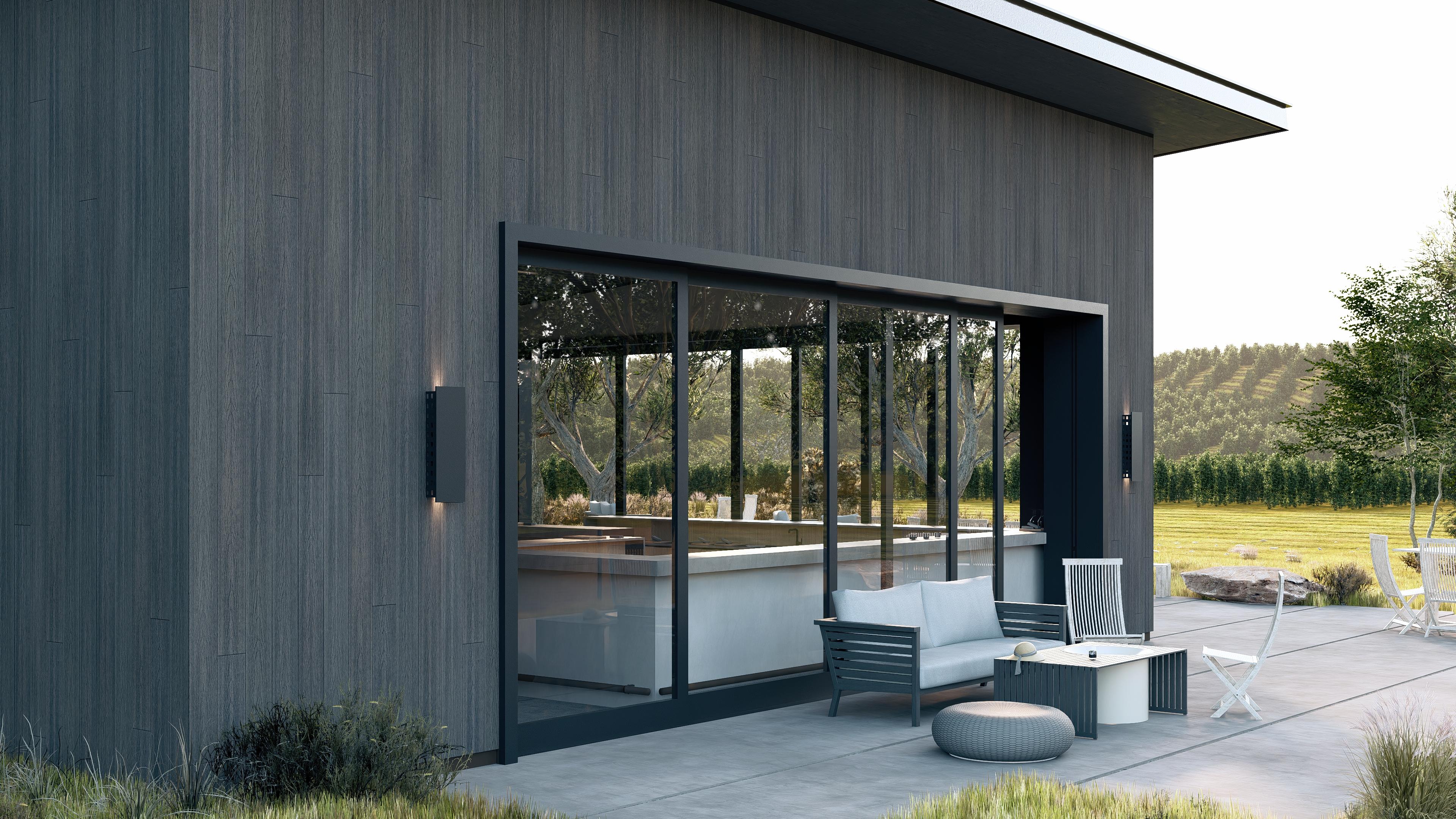 Exterior cladding visualisation – graphite