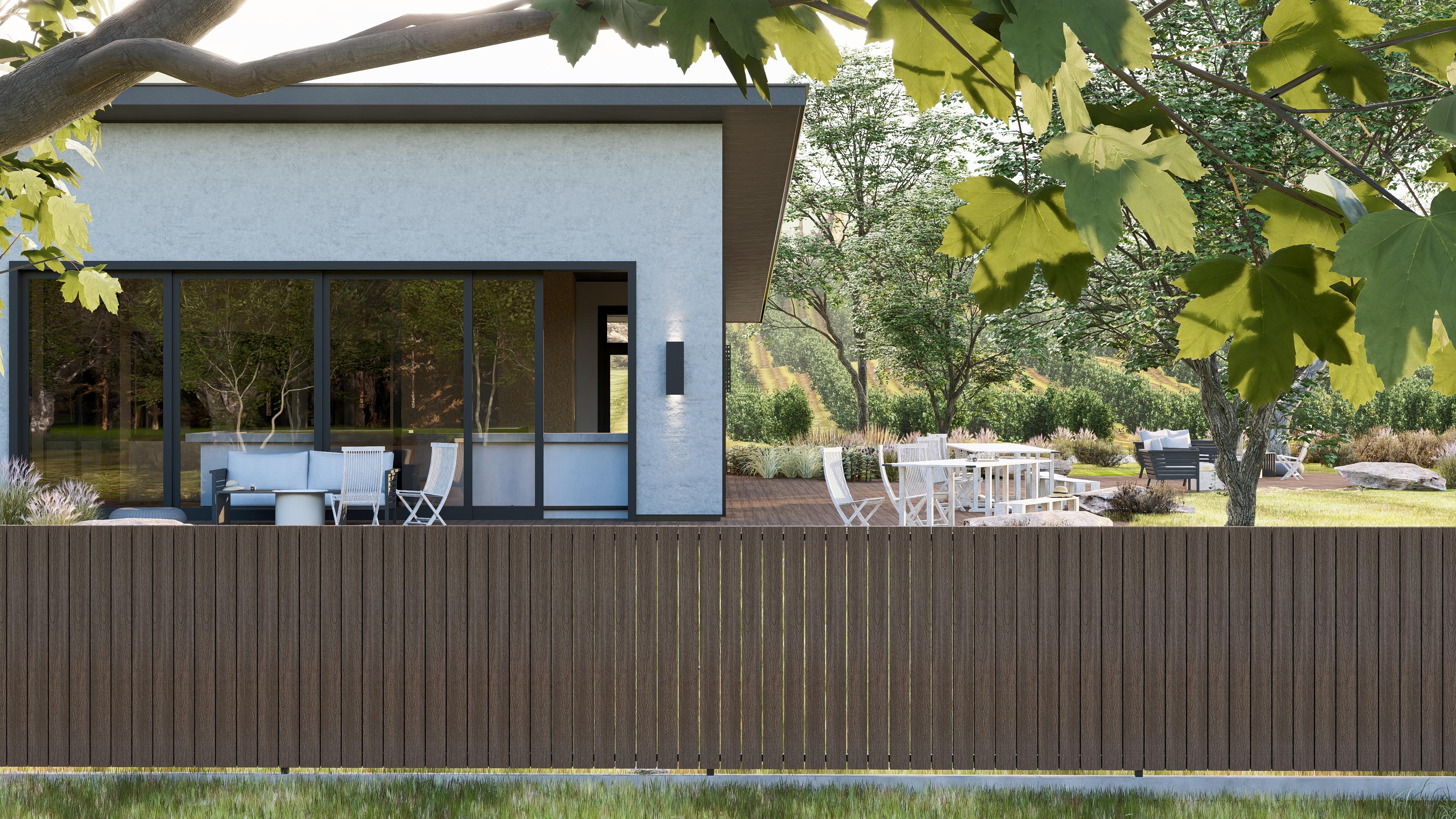 Fence-board visualisation – bangkirai