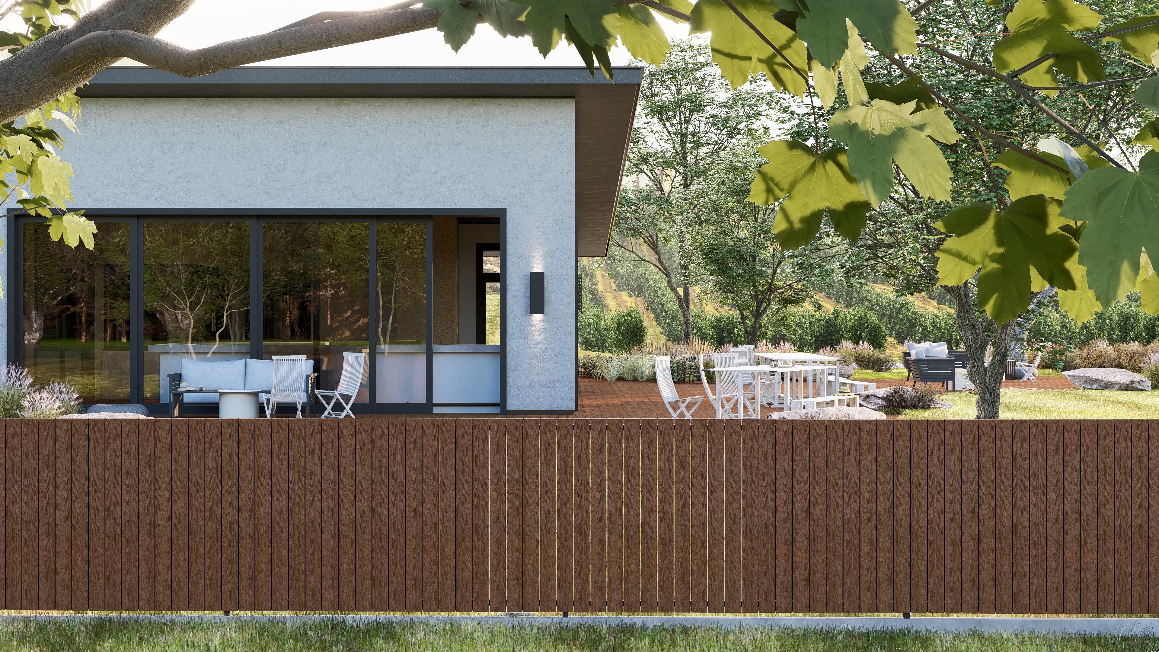 Fence-board visualisation – mahagony