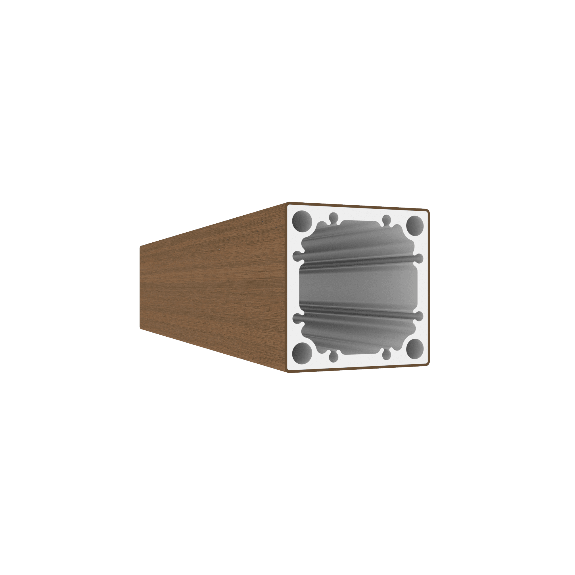 Timbermax | Hliníkový profil Timbermax Exotic ALWOOD AW66 – 66 × 66 mm