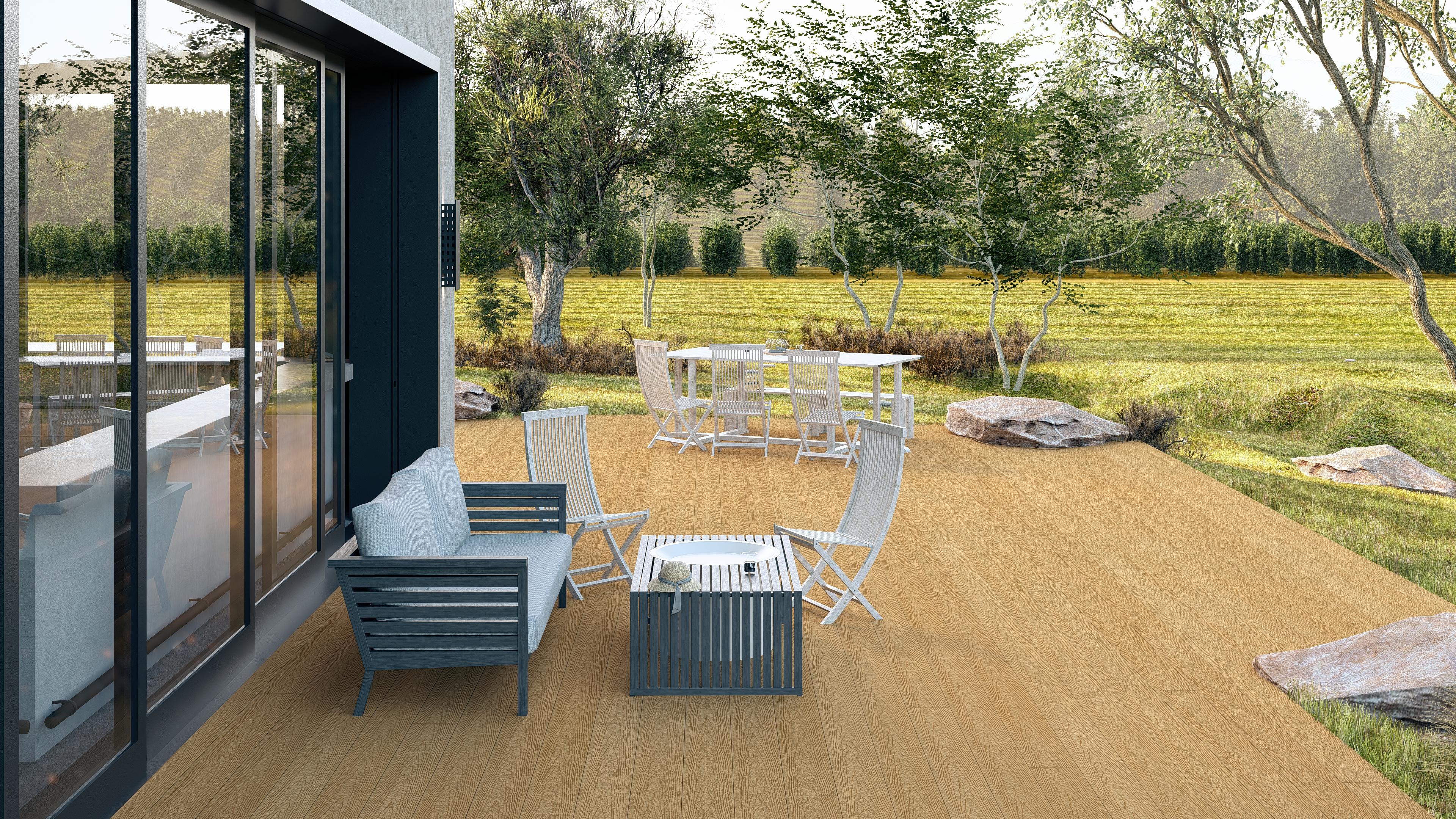 Decking visualisation – teak